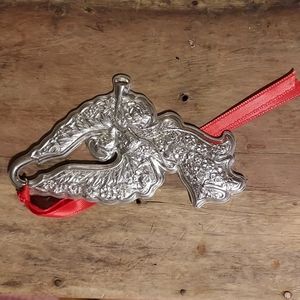 Vintage STIEFF Pewter Angel Ornament.